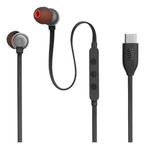 Fone De Ouvido Tune 310c Com Fio Usb 3 Botões Jbl Preto