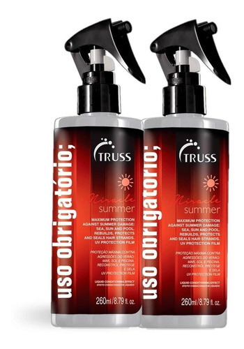 Kit 2 Uso Obrigatório Miracle Summer Truss 260ml Cada