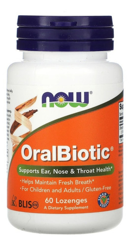 Now Foods Oralbiotic 60 Lozenges Aliento Fresco Sfn Sabor Sin sabor