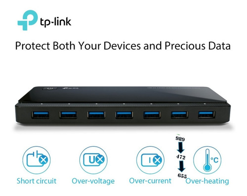 Imagen 5 de 5 de Uh700 Hub Usb De 7 Puertos Usb 3.0 Tp-link Entrega Inmediata
