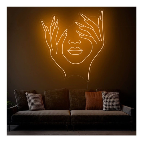 Dudo Cara Niña Letrero Neon Para Decoracion Pared Luz