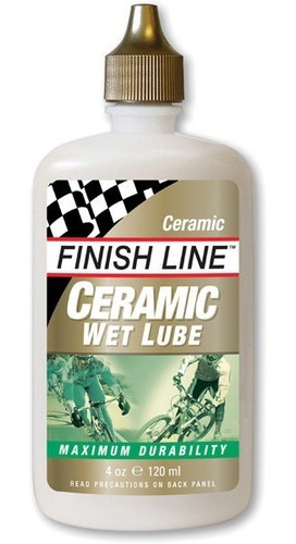 Imagen 1 de 10 de Aceite Lubricante Bicicleta Humedo Ceramic Finish Line 120ml - Racer Bikes