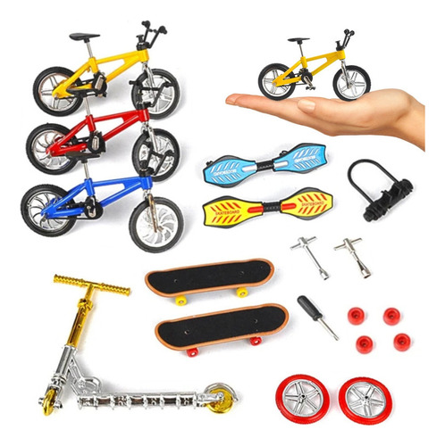 Mini Bicicleta De Juguete Con Dedos Para Niños, 8 Piezas