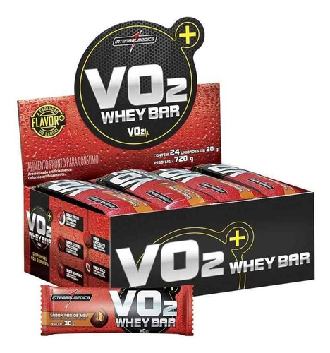 Vo2 Whey Bar C/ 24 Barras (coco)  Integralmédica