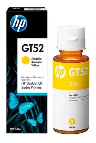 Botella De Tinta Hp Gt52 Amarilla P/5800/300/400