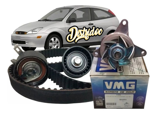 Kit Distribucion Ford Focus  1.8 2.0 16v Zetec Con Bomba 