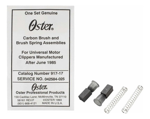 Carbones Originales Oster Golden A5 Titan 97-44 Usa Color Negro