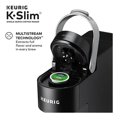 Keurig K-slim Y Espumador De Leche Negro - Cafetera Individu