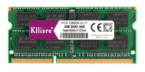 Memoria Ram Ddr3 Kllisre 4gb 1600hmz So-dimm