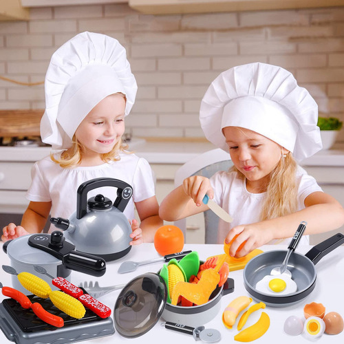 Juguetes De Cocina 36 Piezas Con Mini Olla Y Utensilios