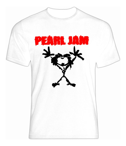 Polera Pearl Jam Rock Logo - Estampado Serigrafía