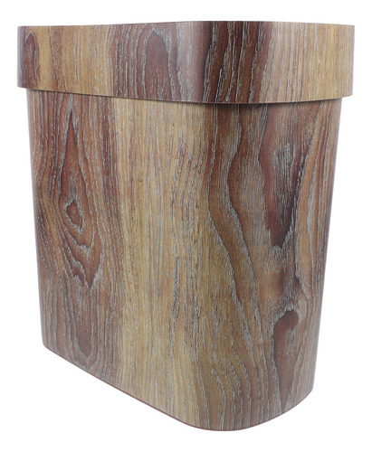 Cubo De Basura Estrecho, Grano De Madera, Bote De Basura De