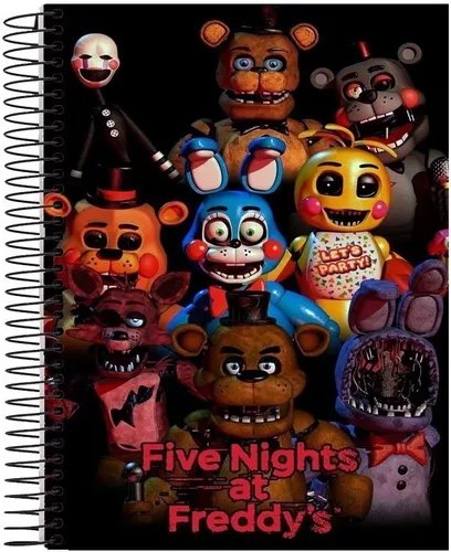 Notebook 5 noites com freddie five nights at freddy & #039;s fnaf,  animatronia no. 39, a6