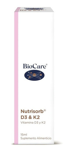 Imagen 2 de 9 de Biocare Nutrisorb Vitamina D3 K2 Salud Osea Metabolismo