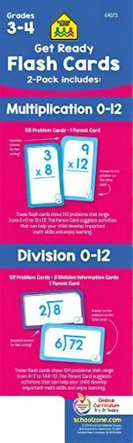 School Zone - Get Ready Flash Cards Multiplication A, De School Z. Editorial School Zone Publishing En Inglés
