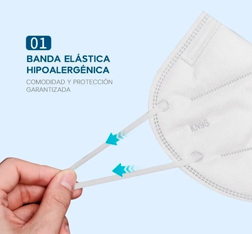 Mascarilla Respirador Kn95 / N95 Certificada Caja De 10