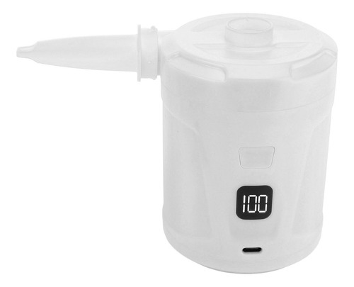 Bomba Eléctrica Blanca Blanca Con 4 Boquillas Inflable, 5200