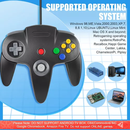 CONTROLE NINTENDO 64 - USB - PC - CORES - ANALÓGICO PADRÃO - RHALSTORE -  Jogos, Eletrônicos e Informática