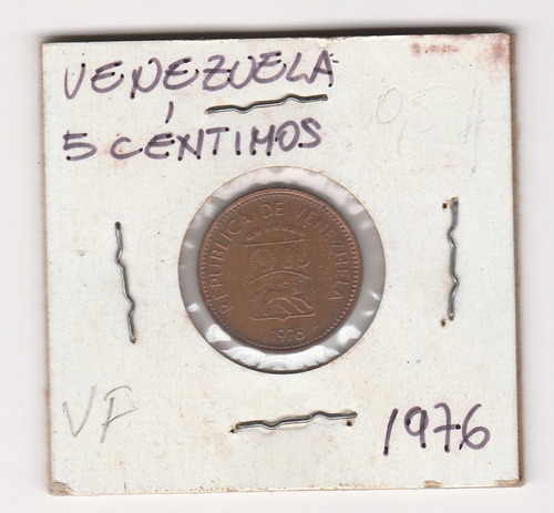 Moneda Venezuela 5 Céntimos 1976 Vf
