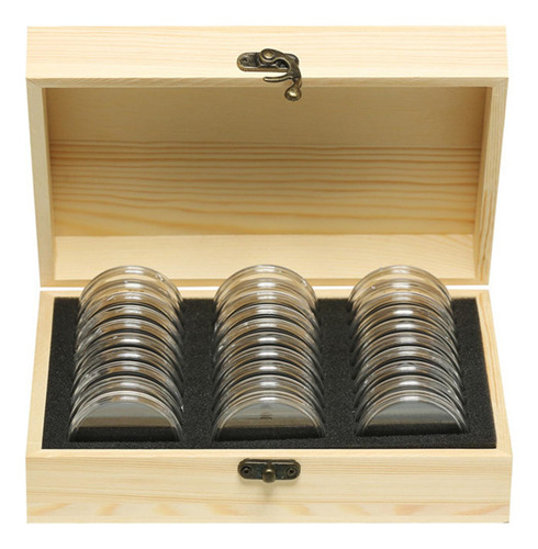 30 Uds. Caja De Almacenamiento De Madera Para Colección De