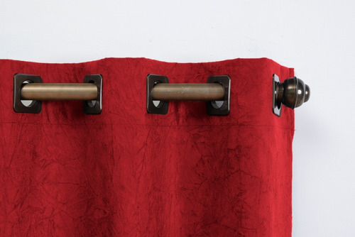 Cortina Blackout Para Sala E Quarto Casa E Hotel 3,00x1,70m Cor Vermelho