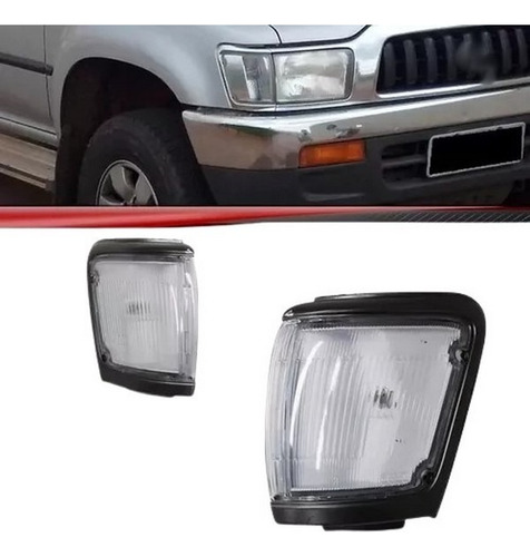 Juego  Faros Delantero Hilux 2001-2002-2003-2004 Gris Calidad Original 100% Acrilico No Pierde Color    