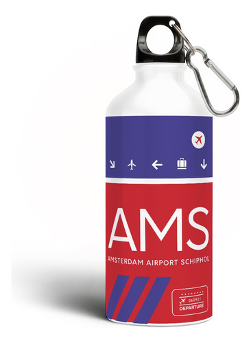 Botella De Aluminio (sin Bpa) 600 Ml - Ams Amsterdam