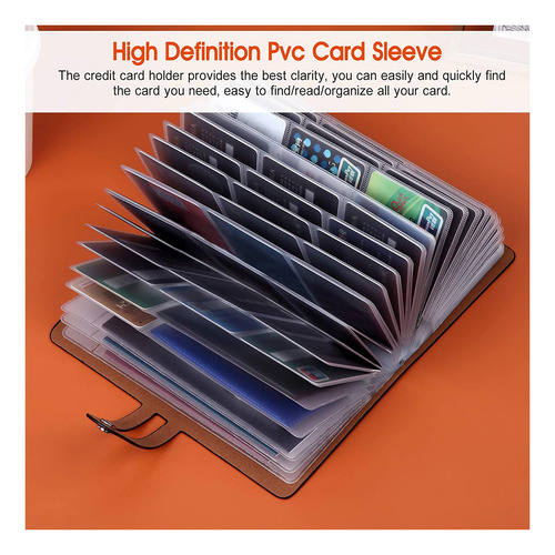 Large Business Card Holder With 95 Card Slots, Rfid Credit C