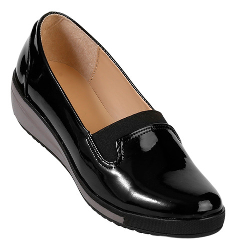 Zapato Casual Mujer Negro Tipo Charol Stfashion 20203703