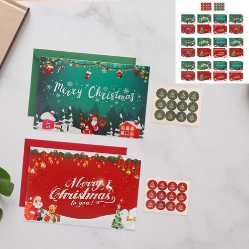 24 Tarjetas De Felicitación Navideñas De 4 X 6 Pulgadas,