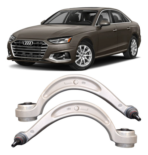 Par Braço Dianteiro Curvo Inferior Audi A4 - 2016 A 2021