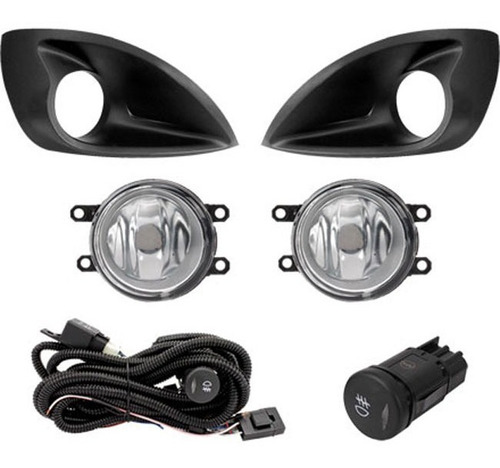 Kit Farol De Milha Ford Fiesta 2010 2011 2012 2014 Com Grade