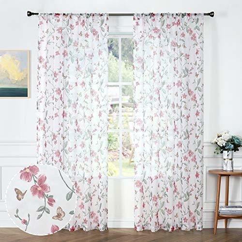 Cortinas Fles Transparentes Con Estampado De Mariposas ...