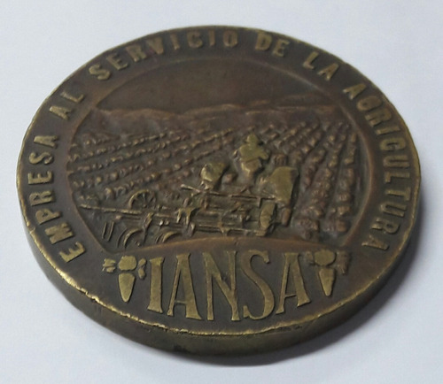 Medalla Conmemorativa Antigua  Iansa , Chile 1967, Bronce.