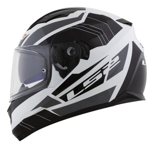 Capacete Fechado Ls2 Ff320 Stream Omega Oculos Solar Branco