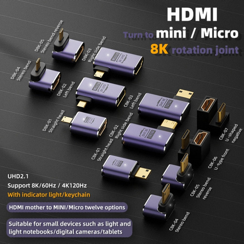 Para Adaptador Hdmi Para Mini Hdmi C8k-01