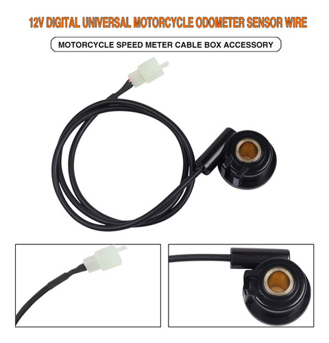 12v Digital Moto Odômetro Sensor Fio Universal Fácil De
