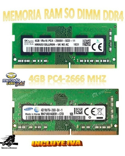 Memoria Ram 4gb Ddr4-2666mhz Sodimm Laptop Samsung Inc Iva