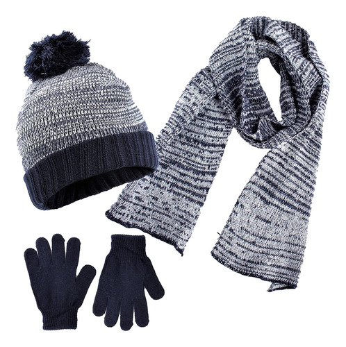 Conjunto Gorro, Bufanda Y Guantes Niños Polarwear, Invierno