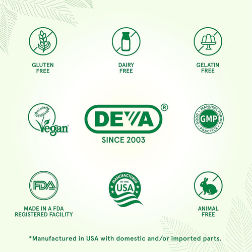 Deva Nutrition Ginkgo Biloba Organico Vegano 90 Tabs Sabor Sin Sabor