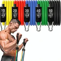 Comprar Kit 11 Itens Elástico Treinamento Tubing Funcional Pilates