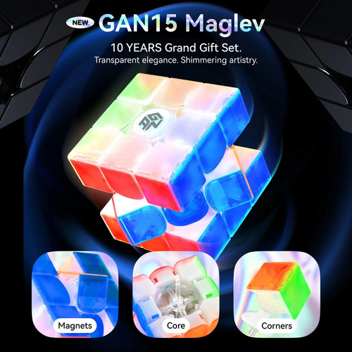 Cubo Rubik Gan15 3x3 Maglev Uv - 10th Anniversary Edition