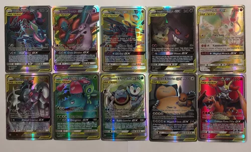 Lote 15 Cartas Pokémon Gx Brilhantes - Sem Repetidas