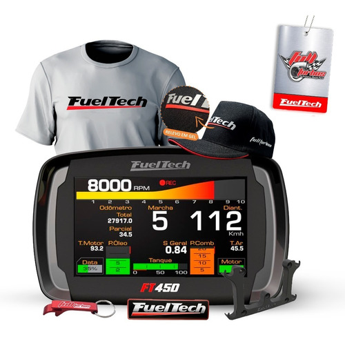 Imagem 1 de 6 de Fueltech Ft450 S/ Chic + Mega Brinde+camiseta Branca Gel+bb