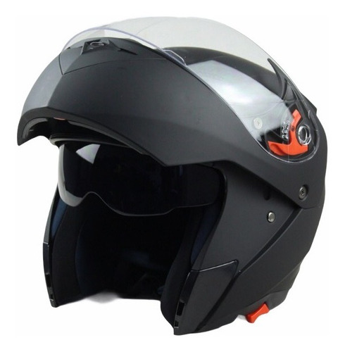 Casco Moto Abatible W L T Helmets 118 Solid Black Matt M