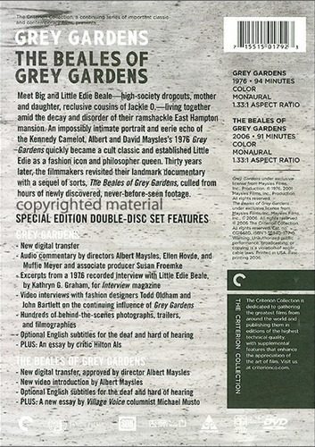 Grey Gardens 2 Dvd The Criterion Collection Importado