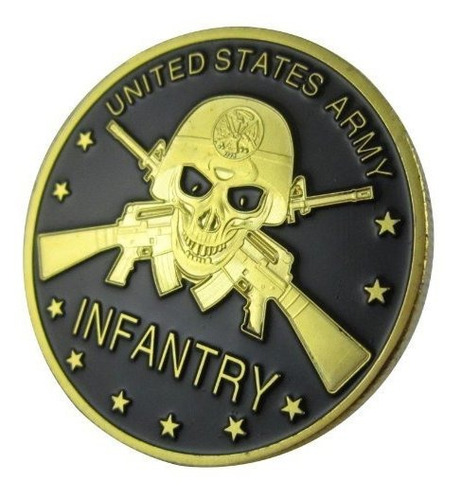 Army Infantry 24kt Gp Challenge Coin 05v8a