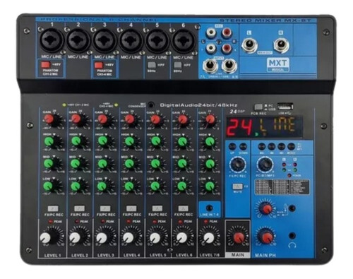 Mesa Som Mxt Mx-8t 8 Canais Efx Usb Bluetooth Pc Interface