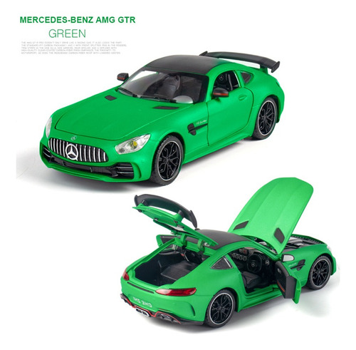 Mercedes-benz Amg Gtr Miniatura Metal Autos Con Luz Y Sonido