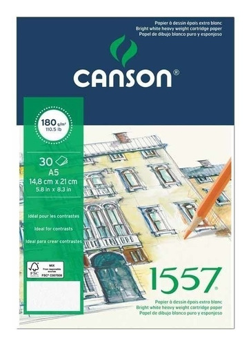 Block Canson 1557 A4 180 Gr 30 Hjs